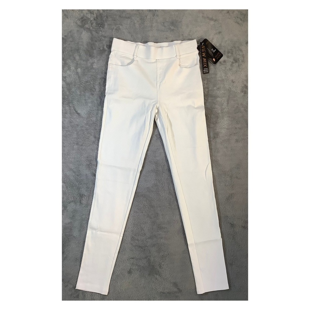 New Mix Women's White Slim Jeggings Plus Size 1X/2X